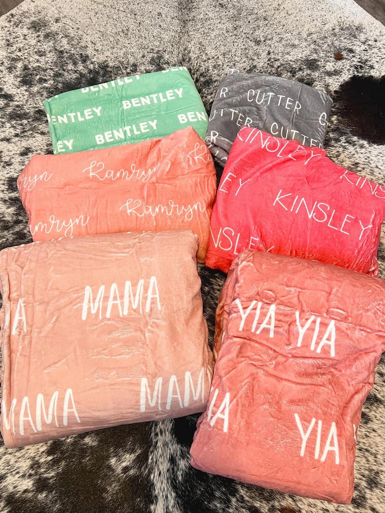 Custom Name Blankets