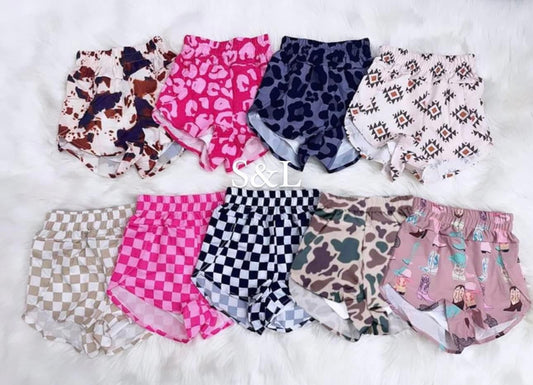 Adult High wasted Printed Shorts