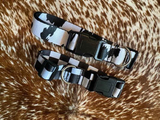 Cowprint Medium Dog Collar