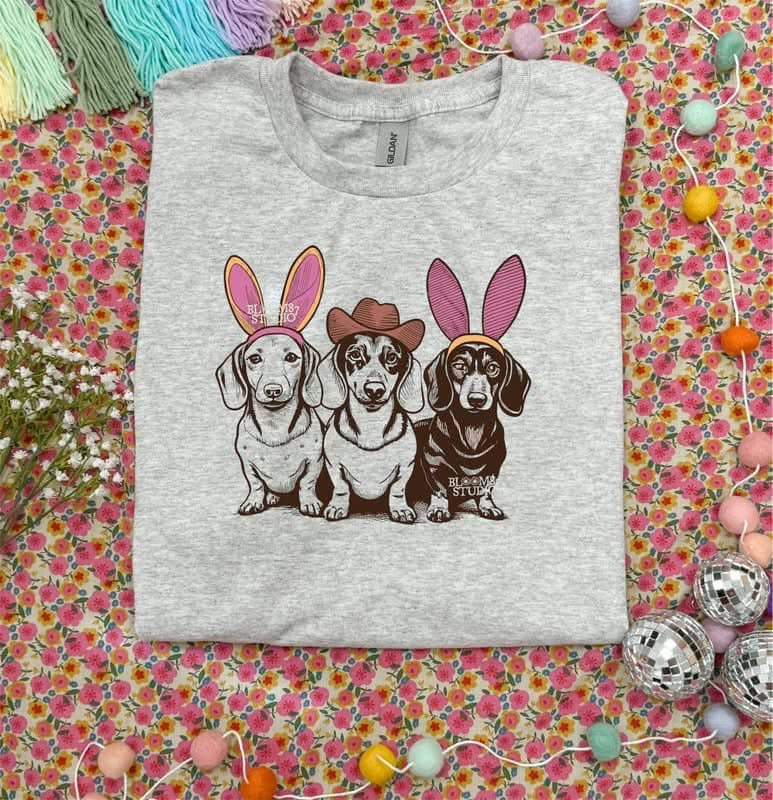 Dachshund Easter Tee