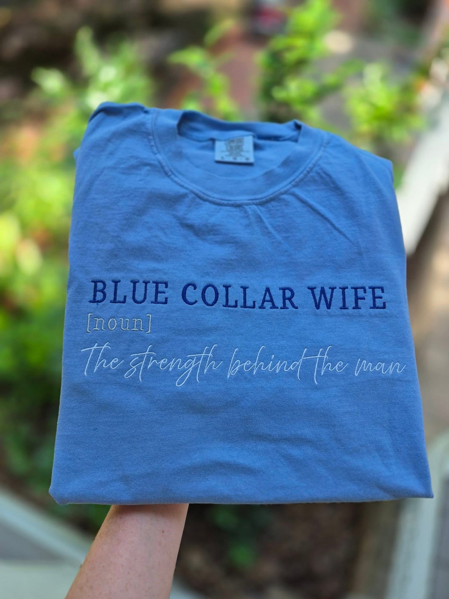 Blue Collar Wife Embroidered